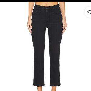 Good American Black Straight Leg Jeans